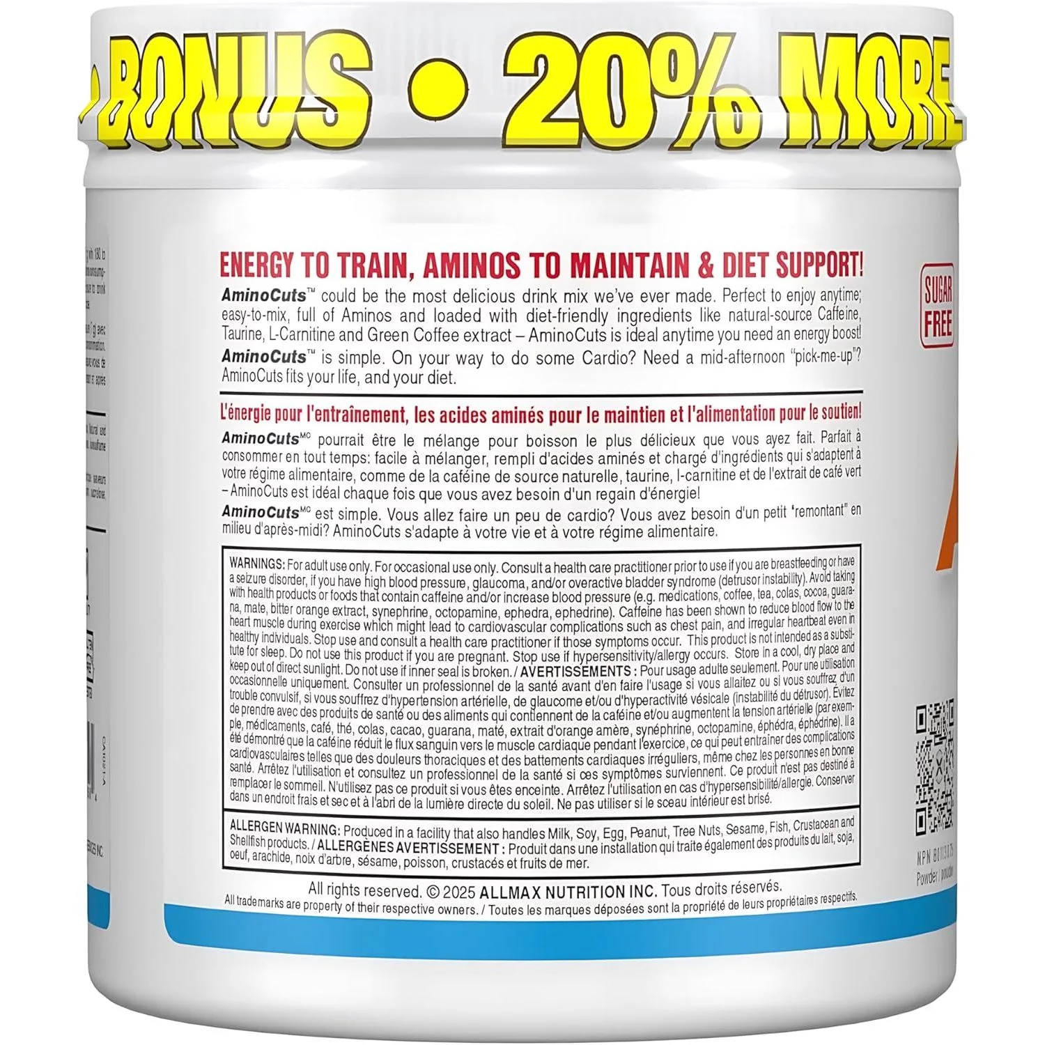 Allmax ACuts Amino Energy Fat Burning Powder (36 Servings) - Image 4