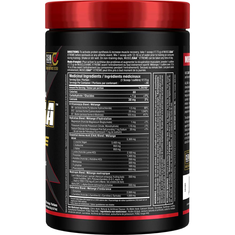 Allmax Nutrition MusclEAA Xtreme BCAAs + EAAs Powder (30 servings) - Image 3