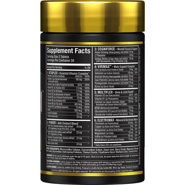 Allmax Vitaform Complete Men's Multivitamin (60 tabs) - Image 3