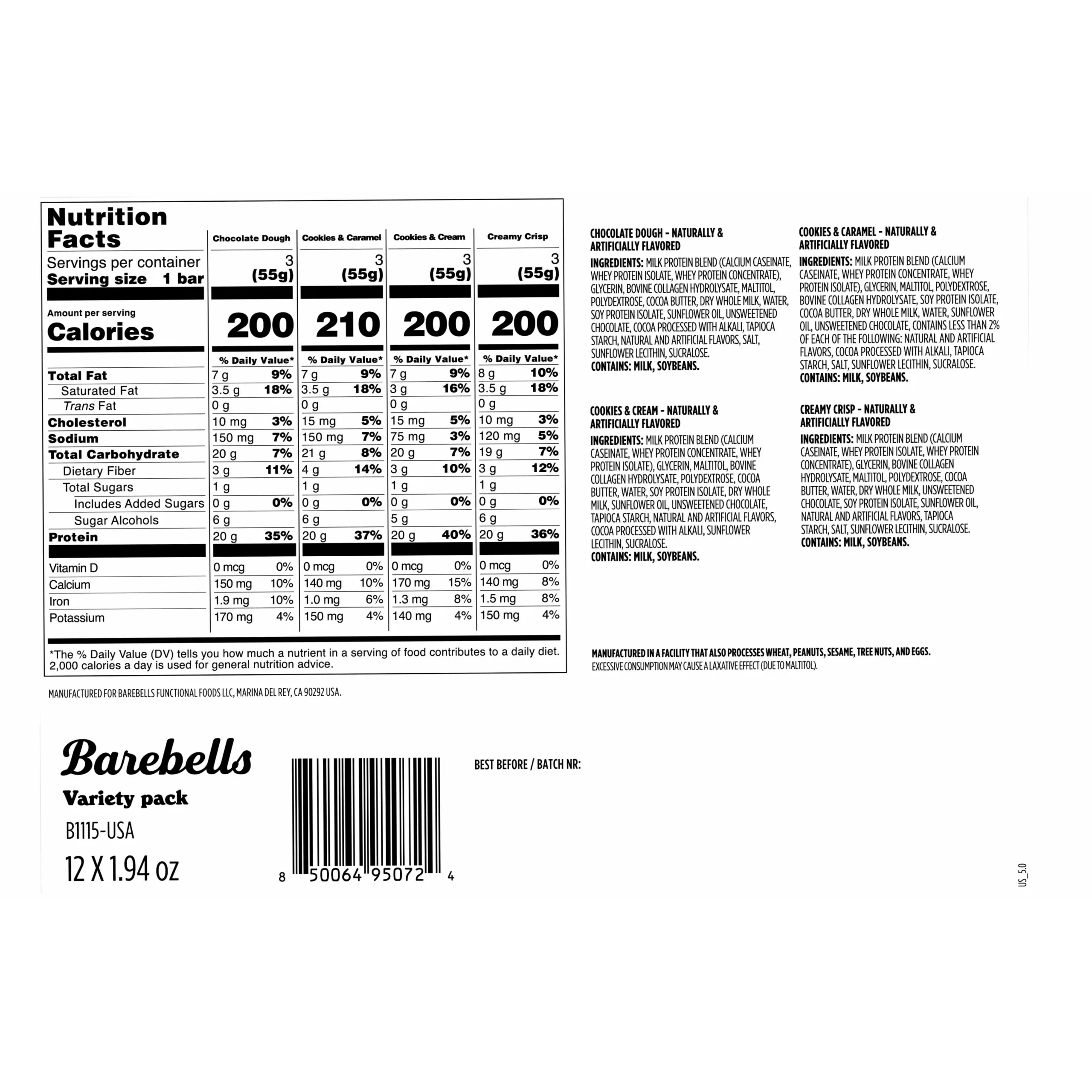 Barebells Protein Bar (1 bar) - Image 4