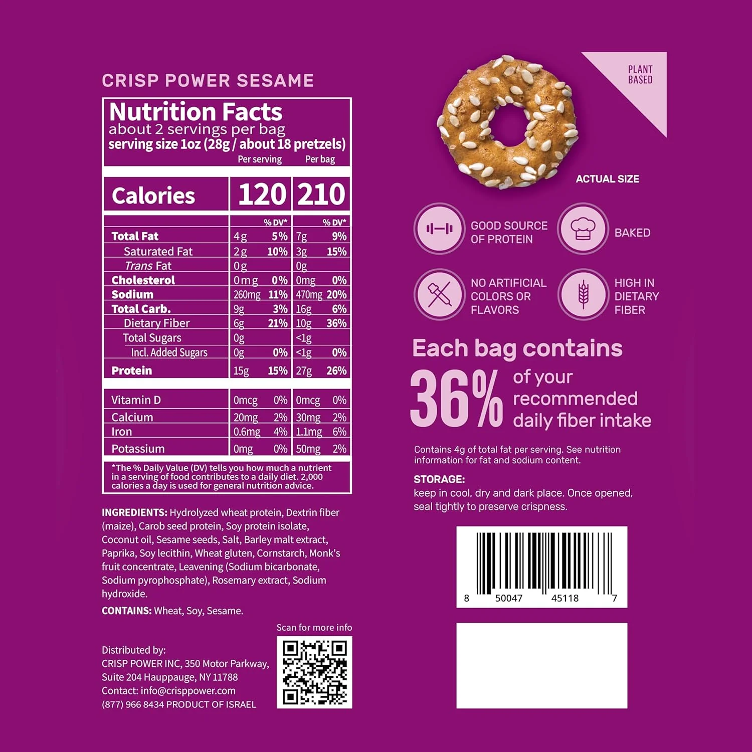 Crisp Power High Protein Keto Vegan Pretzels (1 bag) - Image 7