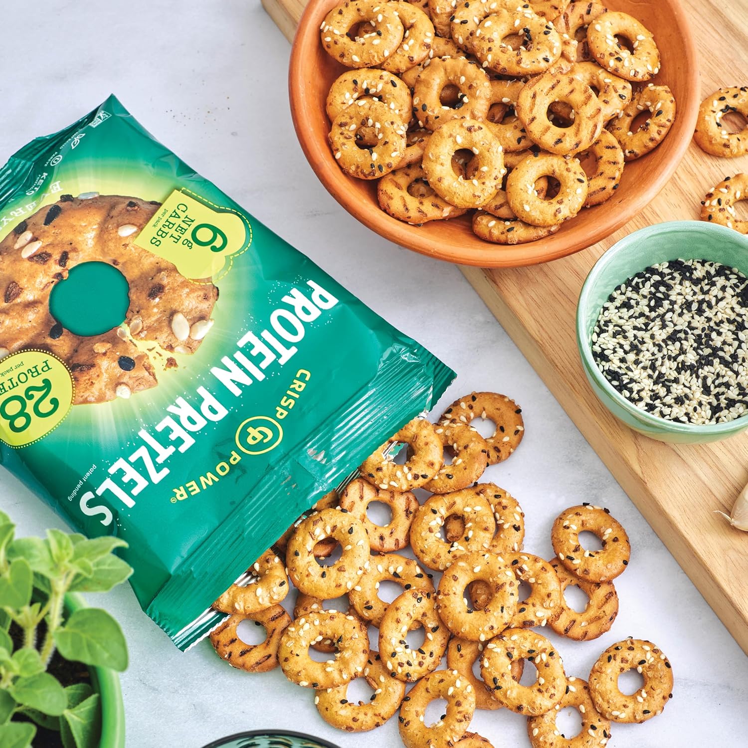 Crisp Power High Protein Keto Vegan Pretzels (1 bag) - Image 3