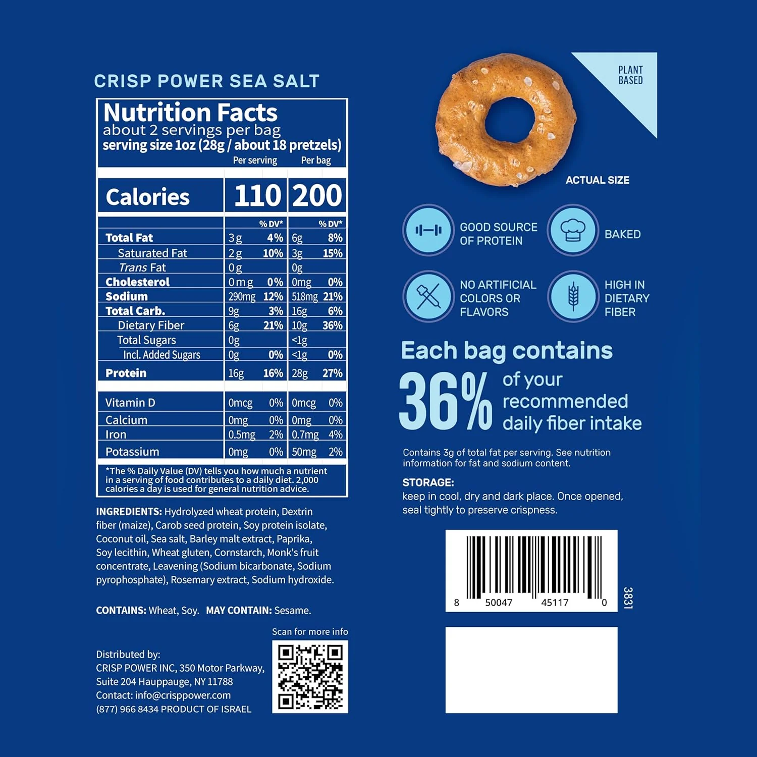 Crisp Power High Protein Keto Vegan Pretzels (1 bag) - Image 6
