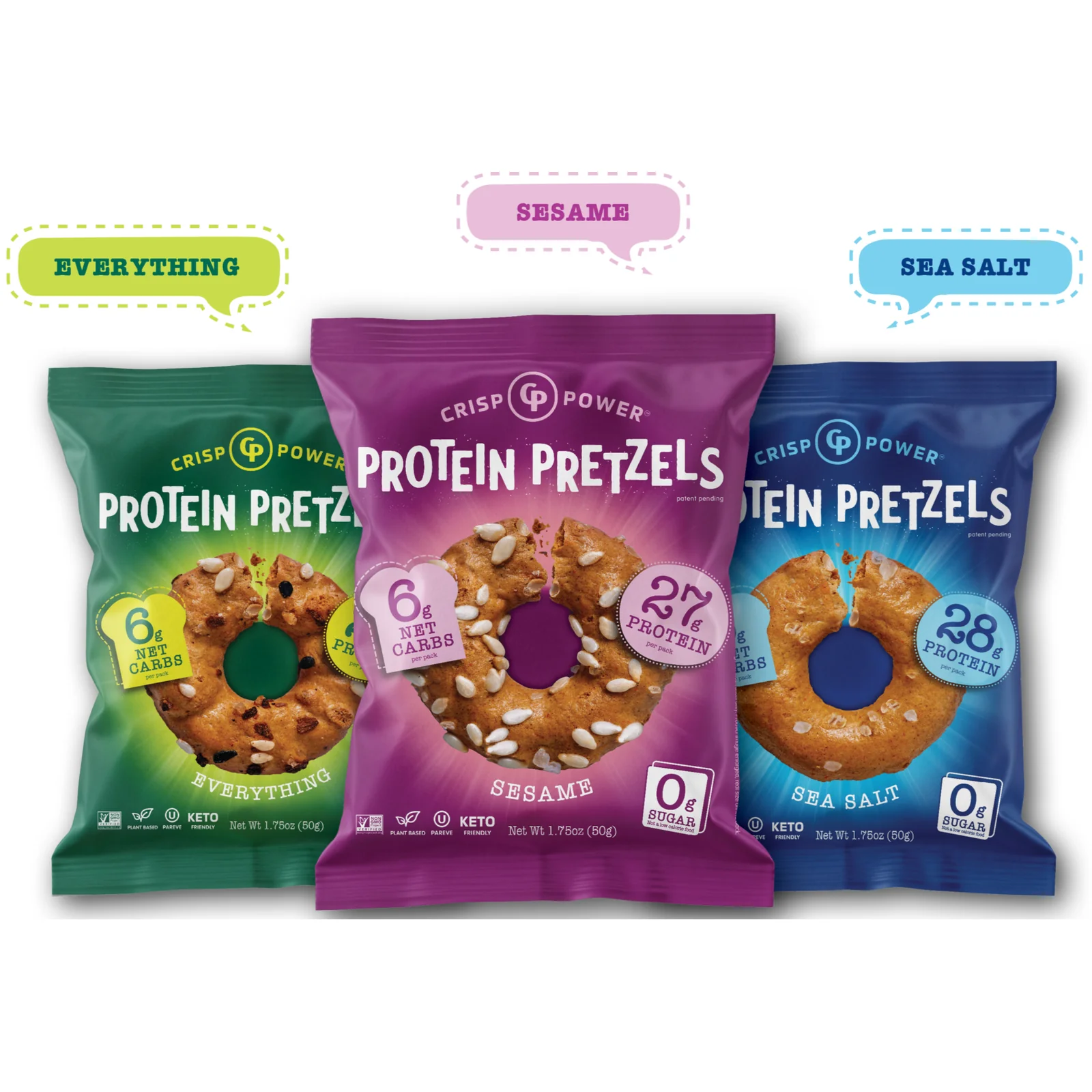 Crisp Power High Protein Keto Vegan Pretzels (1 bag) - Image 5