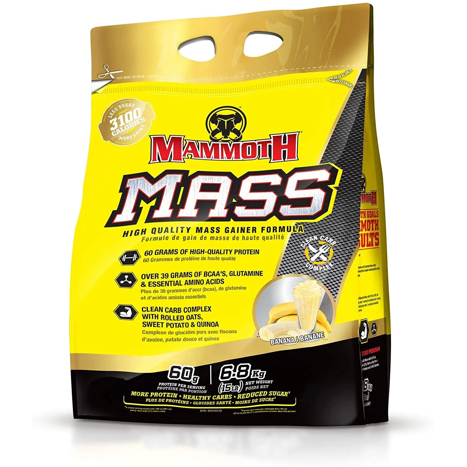 Mammoth Mass Gainer Protein Powder (15 lbs) - Image 6