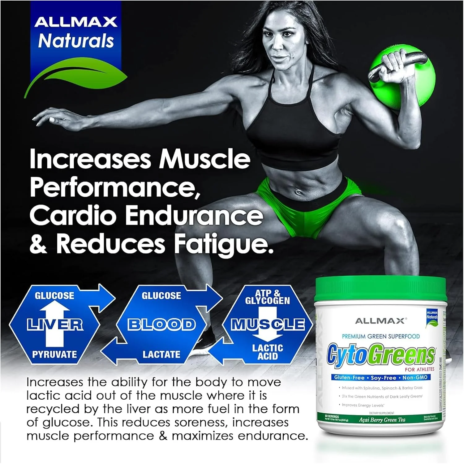 Allmax Nutrition CytoGreens (60 servings) - Image 4
