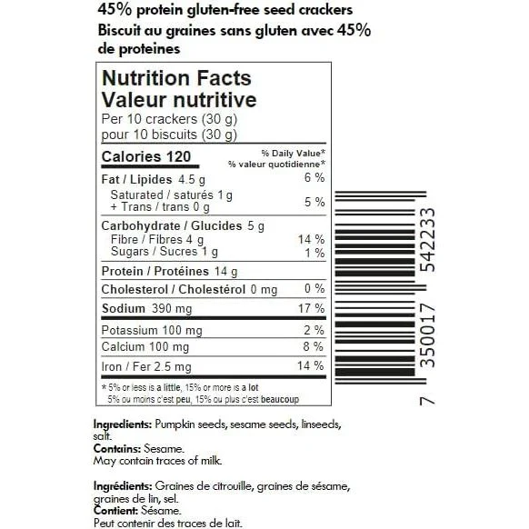 Swedish Protein Deli Grain-Free KETO Protein Crackers (~20 crackers/30g protein) - Image 3