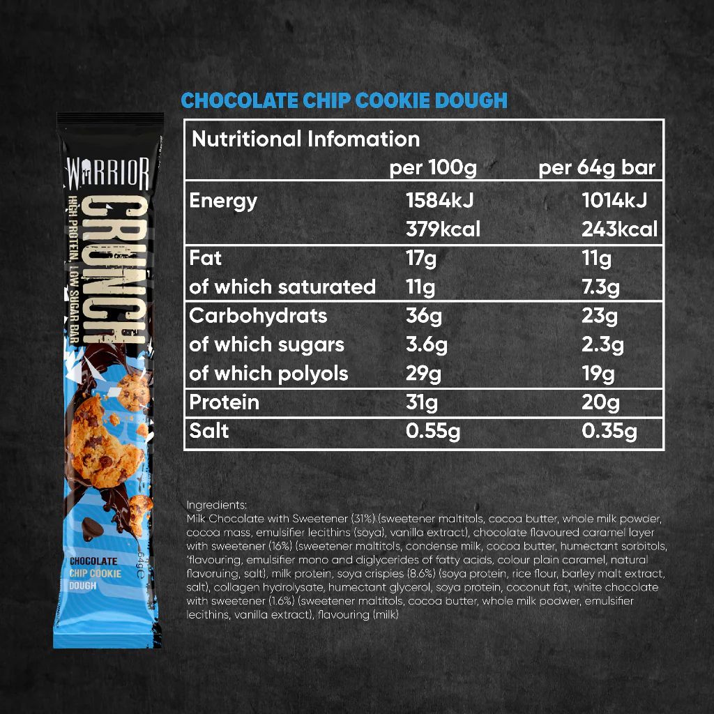 Warrior Crunch Low-Carb Protein Bar (1 Bar) - Image 3