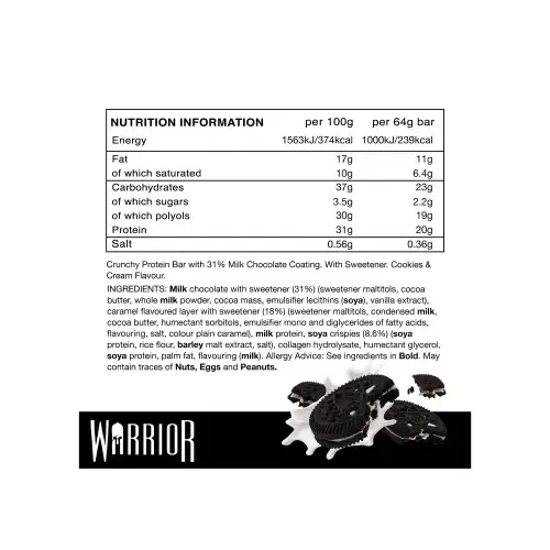 Warrior Crunch Low-Carb Protein Bar (1 Bar) - Image 7